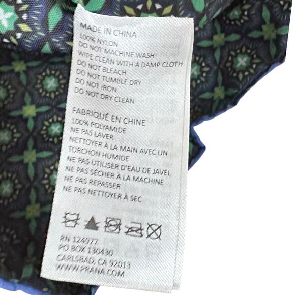 prAna Quilted Nylon Tote Bag Blue Large Travel Shoulder Bag Weekender 21x16 - Picture 8 of 14